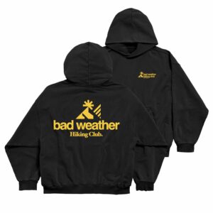 Bad Weather Hiking Club - Signature Oversized Hoodie Black